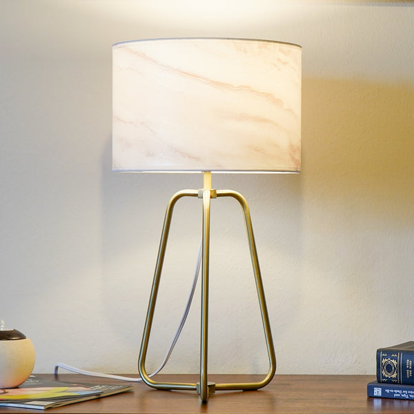 English Elm Ashcroft Furniture - New Stylish Modern Desk Lamp With Marble Shade & Bronze Base - Perfect For Bedside & Home Office Decor B183P315078
