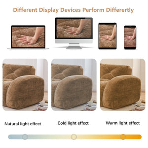 English Elm U-shaped Modular Velvet Sectional Sofa Tufted Cloud Foam Seating with Movable Ottoman W714S01596