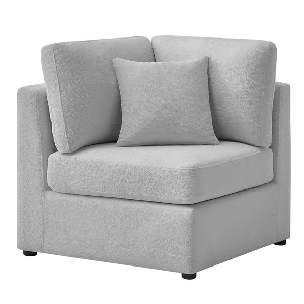 English Elm Chauncy Corner Wedge Chair - Gray, Stylish & Comfortable Accent Seating With Removable Cushions B050P410804