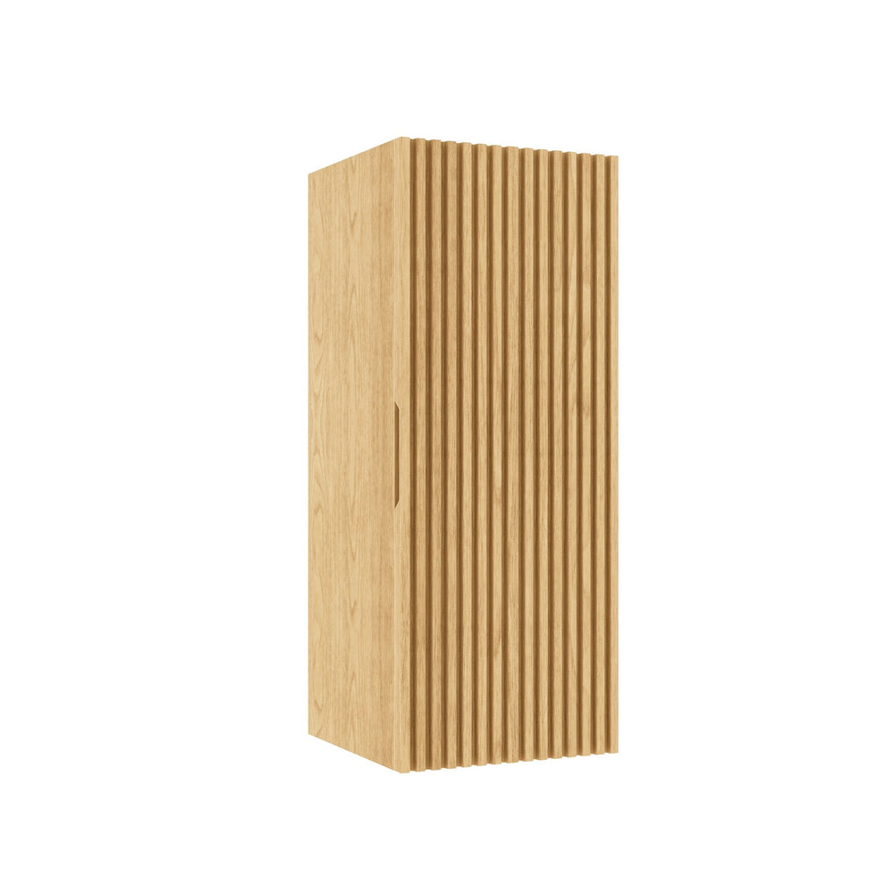 English Elm BOI Corolla Oak Wall-Mounted 12" Floating Bathroom Vanity Side Cabinet with Soft-Close Door, Adjustable Shelf W2615P268883