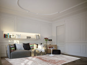 Louis de Pootere Mad Men Griff 100% PET Poly Mechanically Woven Jacquard Flatweave Contemporary / Modern Rug Copperfield 7'10"