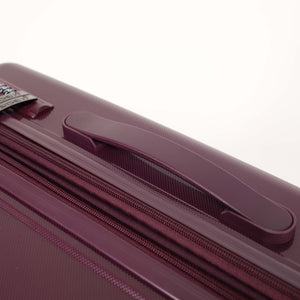 English Elm Luggage 3 Piece Pp Hard Shell Travel Set with Spinner Wheels Expandable Carry On Dark Purple T3292P317020