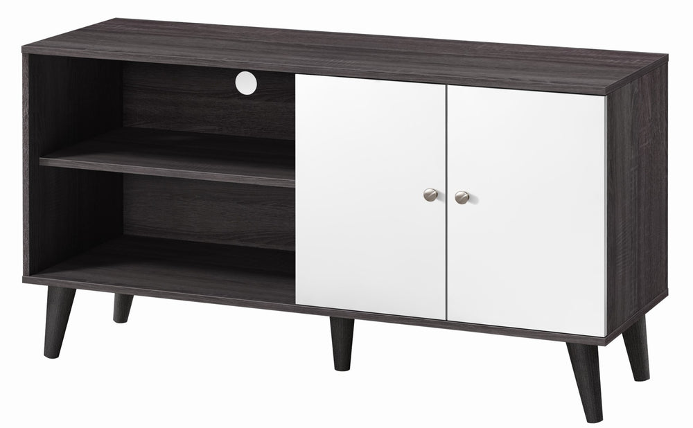 English Elm Amidon Mid-century Modern Tv Stand with Open Shelf and Cabinet for Living Room B2735P297795