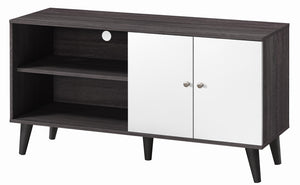 English Elm Amidon Mid-century Modern Tv Stand with Open Shelf and Cabinet for Living Room B2735P297795