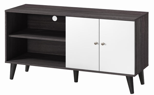 English Elm Amidon Mid-century Modern Tv Stand with Open Shelf and Cabinet for Living Room B2735P297795
