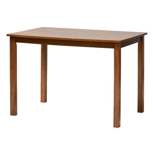 Baxton Studio Baxton Studio Eveline Modern Wood Dining Table – Stylish 43-Inch Design for Compact Spaces Walnut RH7006-Walnut Brown-DT