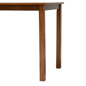 Baxton Studio Baxton Studio Eveline Modern Wood Dining Table – Stylish 43-Inch Design for Compact Spaces Walnut RH7006-Walnut Brown-DT
