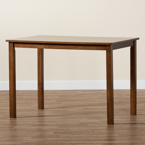 Baxton Studio Baxton Studio Eveline Modern Wood Dining Table – Stylish 43-Inch Design for Compact Spaces Walnut RH7006-Walnut Brown-DT