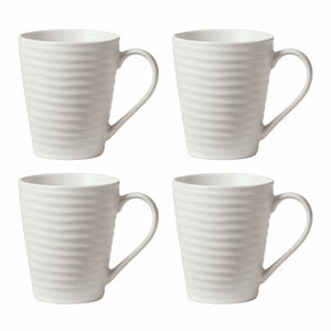 Lenox Ridge Stoneware Mugs Set of 4 Artisan Wheel Thrown Style for Coffee or Tea 895944