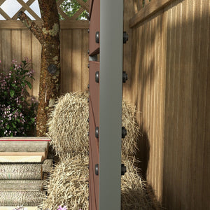 English Elm Outsunny Raised Planter Box with Vertical Trellis for Climbing Vines Outdoor Patio W2225P175538
