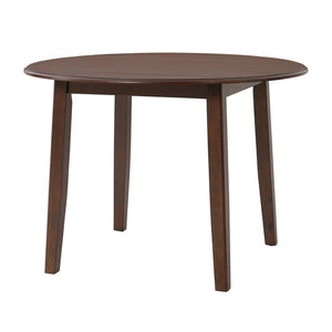 English Elm Extendable Round Dining Table Folding Mdf Top Rubberwood Legs Small Space Apartment Brown N752P405933D