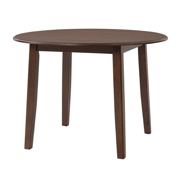 English Elm Extendable Round Dining Table Folding Mdf Top Rubberwood Legs Small Space Apartment Brown N752P405933D