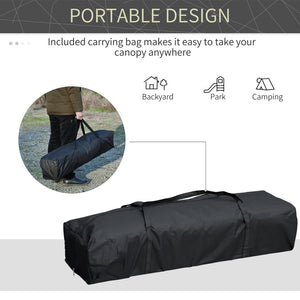 English Elm Outsunny 10' X 19' Pop Up Canopy Tent With Easy Setup, Adjustable Height, Carry Bag For Events & Patio W2225P174200-GIGA