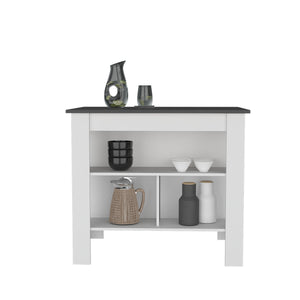 English Elm Cortes 2-Tier Kitchen Island With Spacious Worktop, Stylish Storage & Reversible Design For Versatility B070P234334