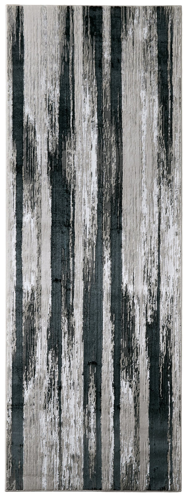 Feizy Rugs Micah Modern Abstract Area Rug - Durable Machine-made Soft Polyester For High Traffic Spaces Black,Silver,Gray Polyester,Polypropylene 6943338fblkslvi71