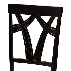 Baxton Studio Baxton Studio Sylvia Set of 2 Modern Sand Upholstered Dining Chairs with Espresso Finish Design RH146C-Dark Brown/Sand-DC