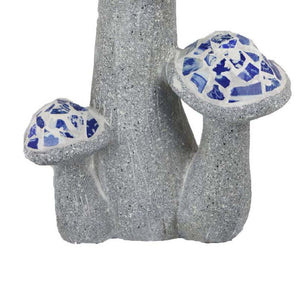 English Elm Amyra Mosaic Mushroom Garden Statues Set of Three Blue Resin Outdoor Folk Art Decor B056P417018