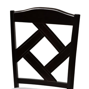 Baxton Studio Baxton Modern Grey Fabric Dining Chair Set of 2 - Contemporary Style, Compact Design & Comfort RH133C-Dark Brown/Grey-DC