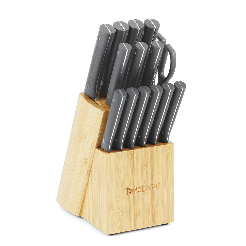 Lenox Harvest 15 Piece Stainless Steel Knife Block Set with Eco Ricehusk Handles 896229