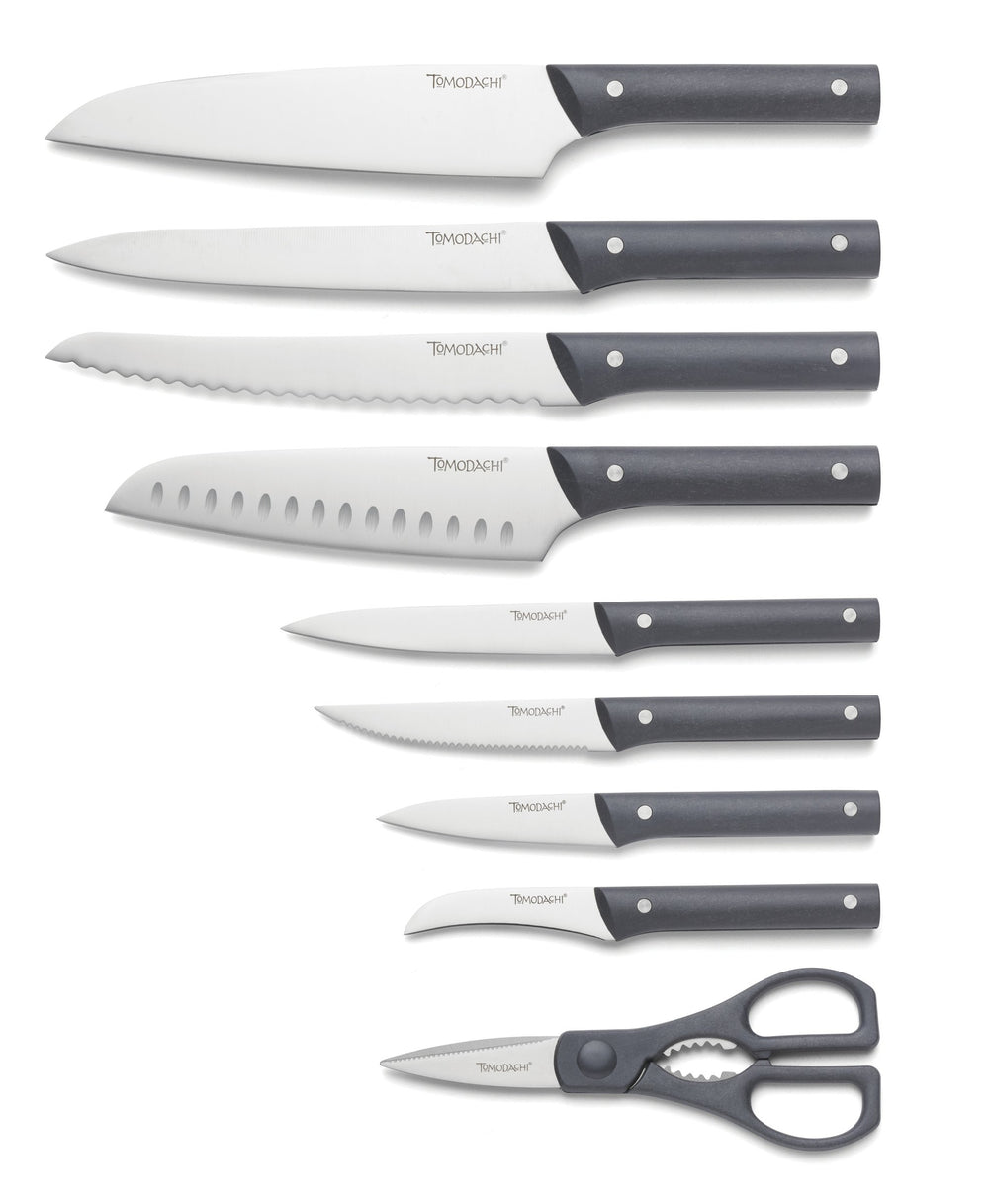 Lenox Harvest 15 Piece Stainless Steel Knife Block Set with Eco Ricehusk Handles 896229
