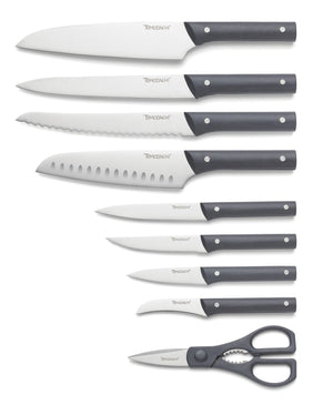 Lenox Harvest 15 Piece Stainless Steel Knife Block Set with Eco Ricehusk Handles 896229