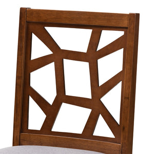 Baxton Studio Baxton Studio Mid-Century Grey Dining Chairs Set of 2 - Stylish, Comfortable & Durable Design! RH3010C-Walnut/Grey-DC