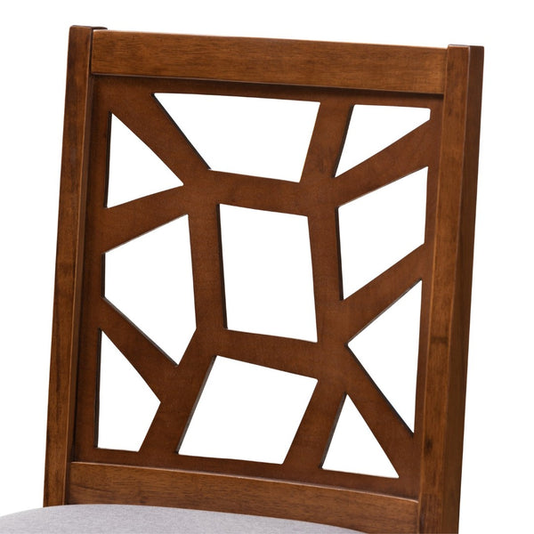 Baxton Studio Baxton Studio Mid-Century Grey Dining Chairs Set of 2 - Stylish, Comfortable & Durable Design! RH3010C-Walnut/Grey-DC