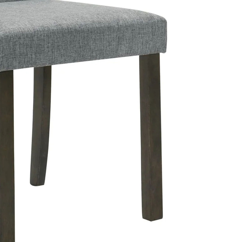 English Elm Muly Upholstered Dining Chair Set of 4 Padded Gray Fabric Modern Wood Frame B056P412640