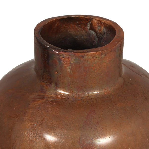 English Elm Christopher Knight Home® - Bottle Copper Aluminium Vase – Sleek Decorative Bottle Vase 16.5x7.5 cm Modern Metallic Centerpiece (Copper) 71674.00