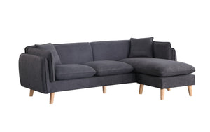 English Elm Brayden Low-profile Sectional Sofa with Chaise Pocket Coil Support for Living Rooms B06178016