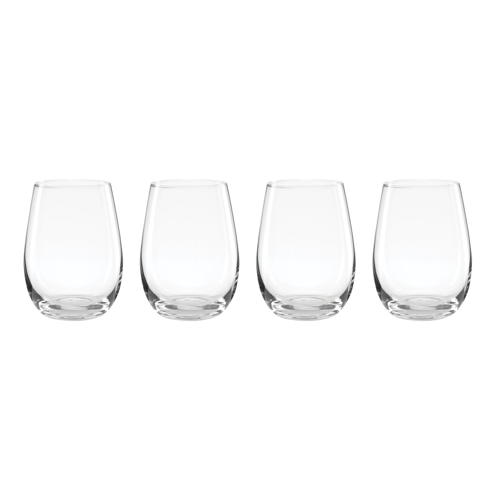 Lenox 5 O'clock Stemless Wine Glasses Set of Four Stable Grip Dishwasher Safe Serveware 896425