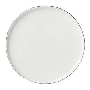 Lenox 24 Seven Porcelain Dinnerware Set White Glossy Black Rim Dishwasher Safe 12 Piece 896602