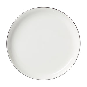 Lenox 24 Seven Porcelain Dinnerware Set White Glossy Black Rim Dishwasher Safe 12 Piece 896602