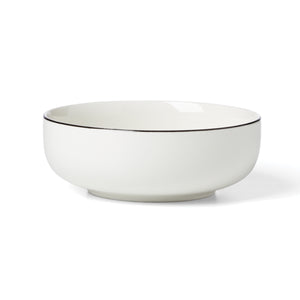Lenox 24 Seven Porcelain Dinnerware Set White Glossy Black Rim Dishwasher Safe 12 Piece 896602