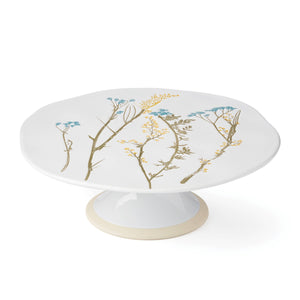 Lenox Wildflowers Stoneware Cake Plate Hand Painted Floral Motif for Spring Table Serving 896610