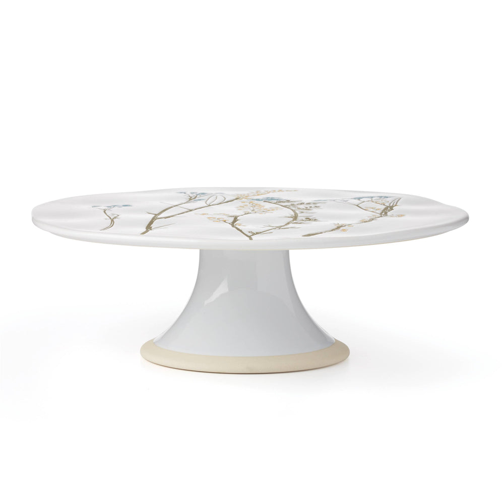 Lenox Wildflowers Stoneware Cake Plate Hand Painted Floral Motif for Spring Table Serving 896610