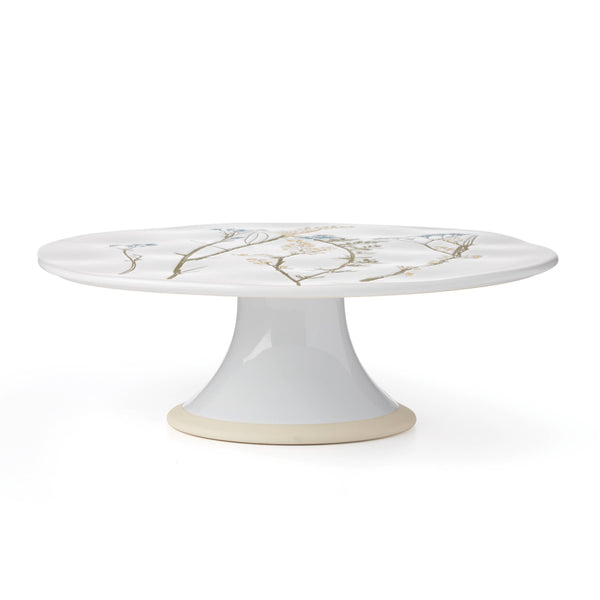 Lenox Wildflowers Stoneware Cake Plate Hand Painted Floral Motif for Spring Table Serving 896610