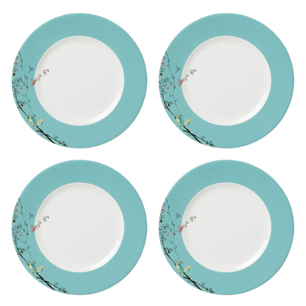 Lenox Chirp Porcelain Dinnerware Set with Watercolor Birds and Botanical Branch Motif 896843