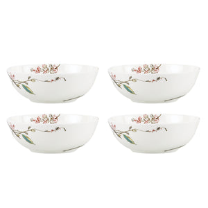 Lenox Chirp Porcelain Dinnerware Set with Watercolor Birds and Botanical Branch Motif 896843
