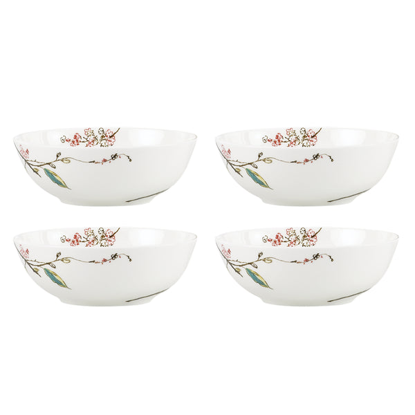 Lenox Chirp Porcelain Dinnerware Set with Watercolor Birds and Botanical Branch Motif 896843