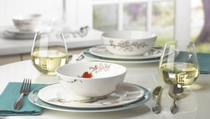Lenox Chirp Porcelain Dinner Plates Set of 4 Botanical Bird Watercolor Nature Design 897259
