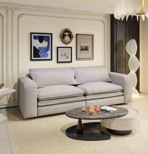 English Elm 93" King Size Sleeper Sofa Bed - 3-In-1 Convertible Couch With Chaise Lounge & Teddy Upholstery W1885S00236