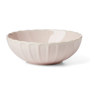 Lenox French Country Stoneware Dinnerware Set Scalloped Blush Glaze Vintage 12 Piece 896912