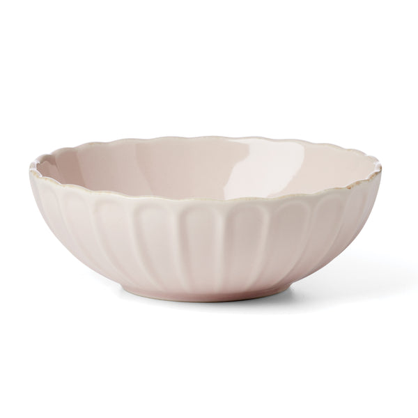 Lenox French Country Stoneware Dinnerware Set Scalloped Blush Glaze Vintage 12 Piece 896912