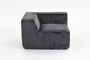 English Elm Modular Corduroy Sectional with Deep Foam Seating Low Profile Living Room Couch W3326S00013