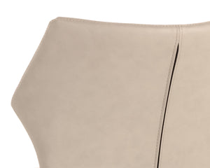 Sunpan James Stackable Dining Chair Set of 2 - Stylish Faux Leather with Unique Backrest Design, Modern Charm Bounce Stone