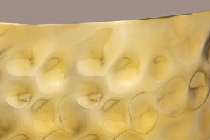 English Elm CT-90-25-30 Hand-Hammered Stainless Steel Coffee Table in Gold — Modern Rounded Design, Unique Texture, Luxe Finish (90) B009P321116