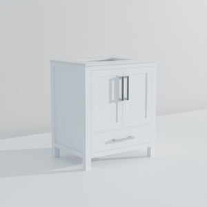 English Elm White 30" Bath Vanity with Cultured Marble Top, Solid Wood Frame, Soft-Close Drawer & Spacious Storage B2731P258995