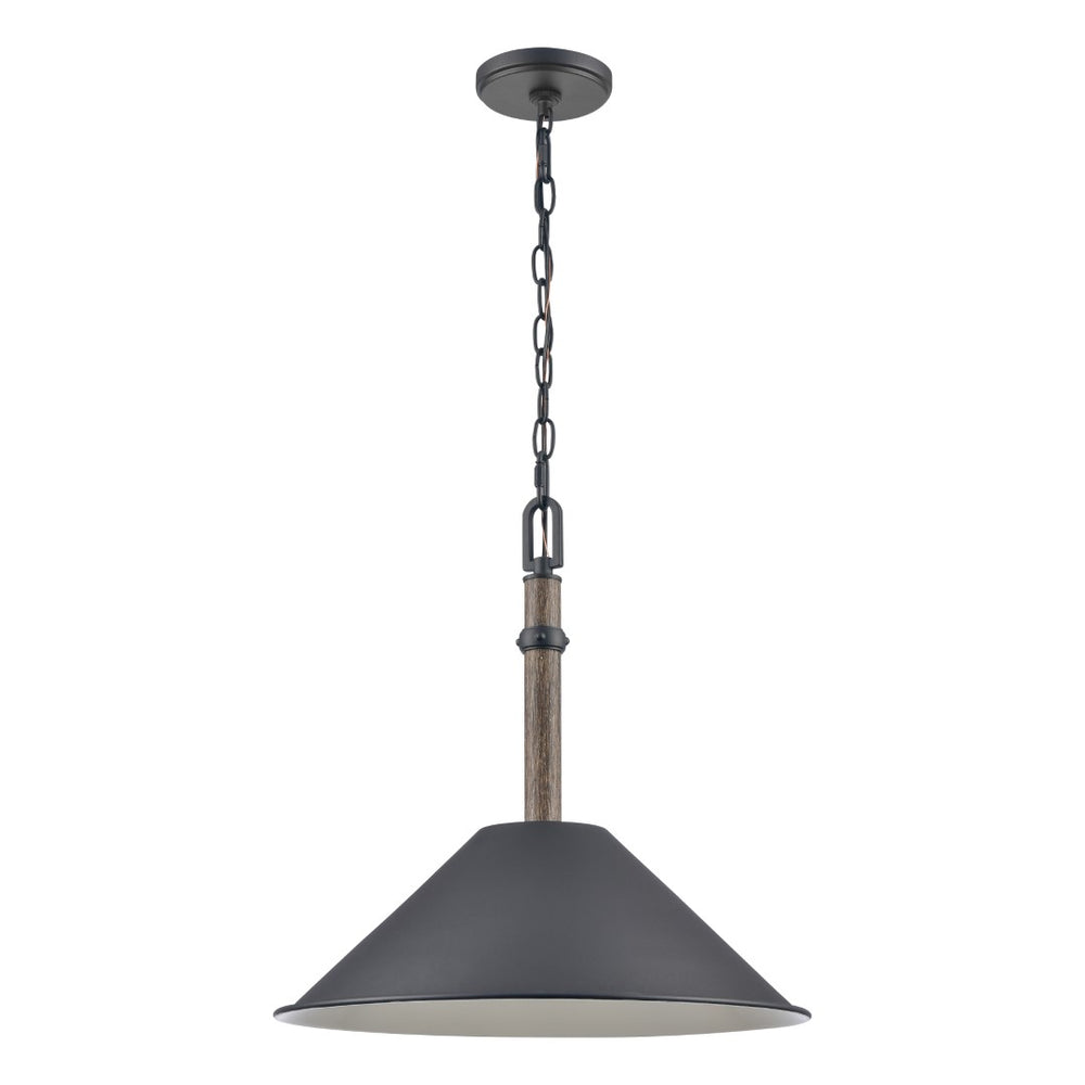 Neville 18'' Wide 1-Light Pendant - Charcoal Black 89705/1 Elk Lighting