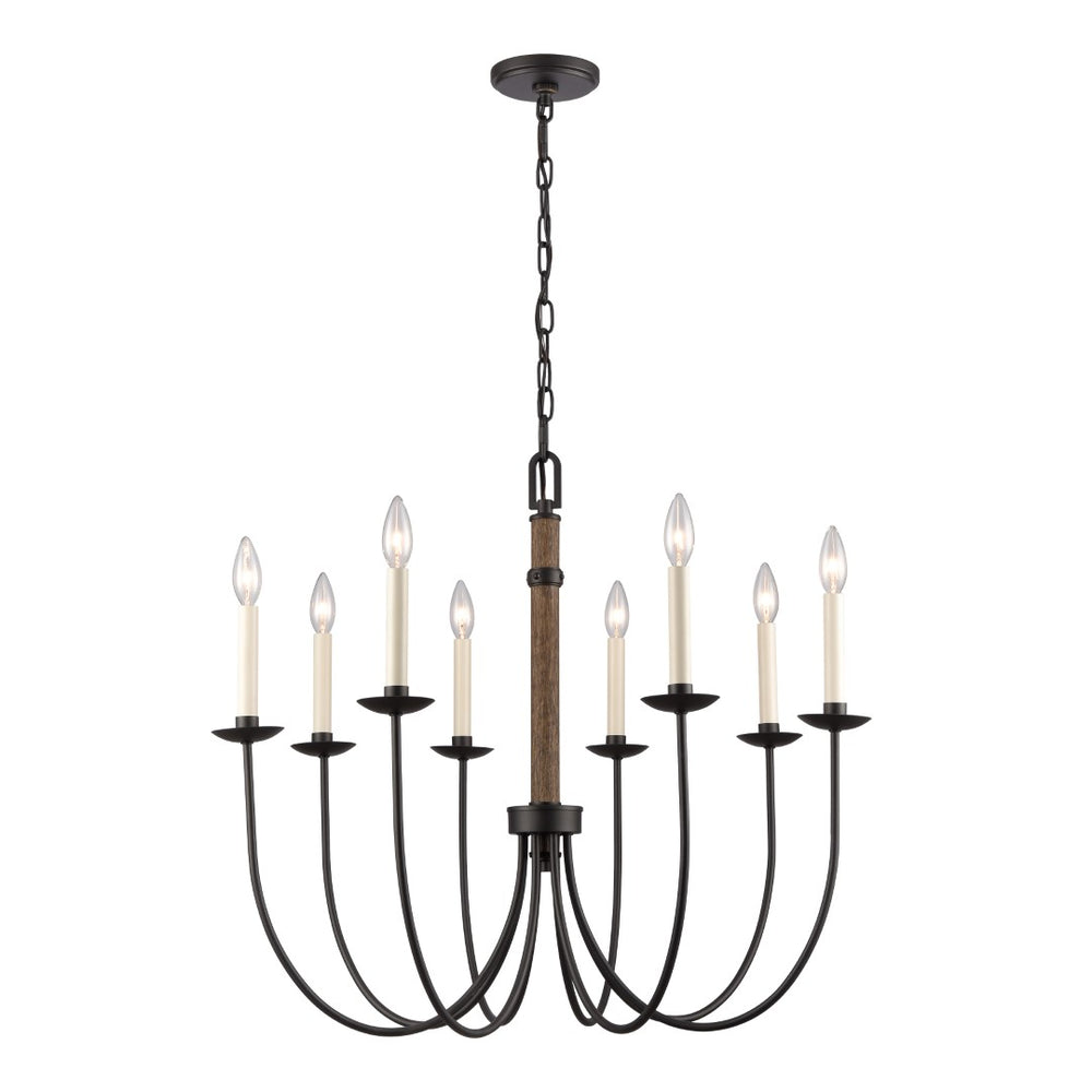 Neville 28'' Wide 8-Light Chandelier - Charcoal Black 89708/8 Elk Lighting